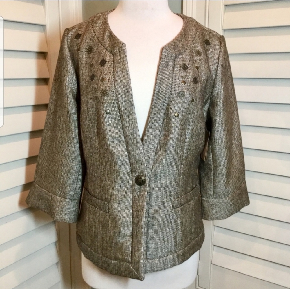 Coldwater Creek Jacket in bronze/brown